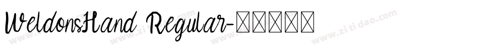 WeldonsHand Regular字体转换